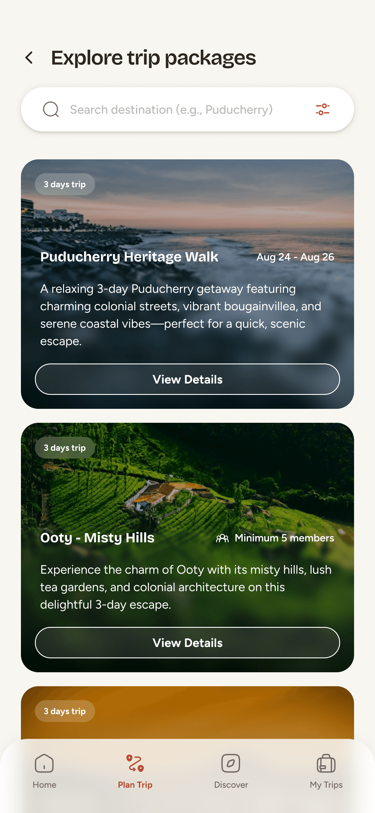 Curated trips
